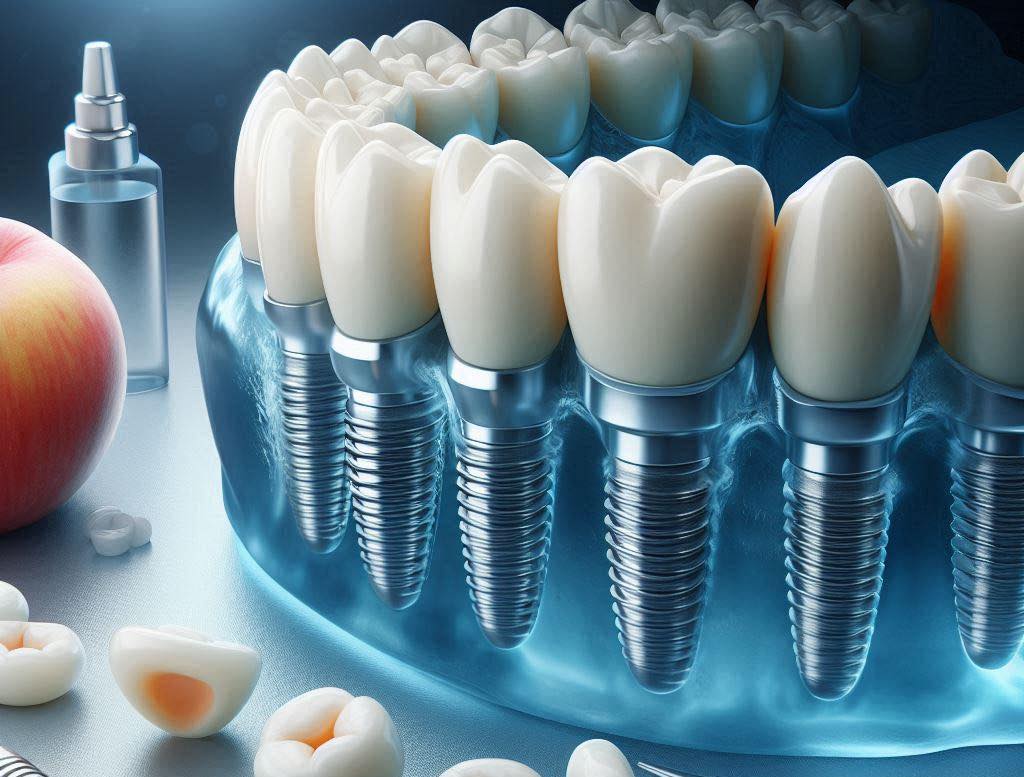 pose d'implants dentaires