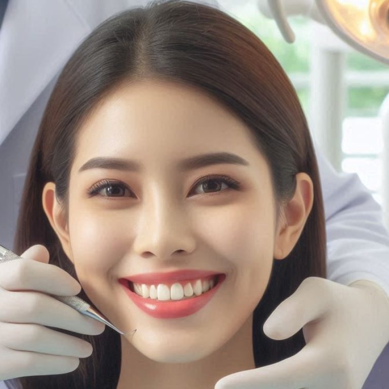 patient prêt pour la pose de facettes